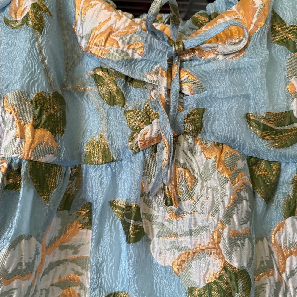 Floral Blue  Dress - Picture 4 of 5